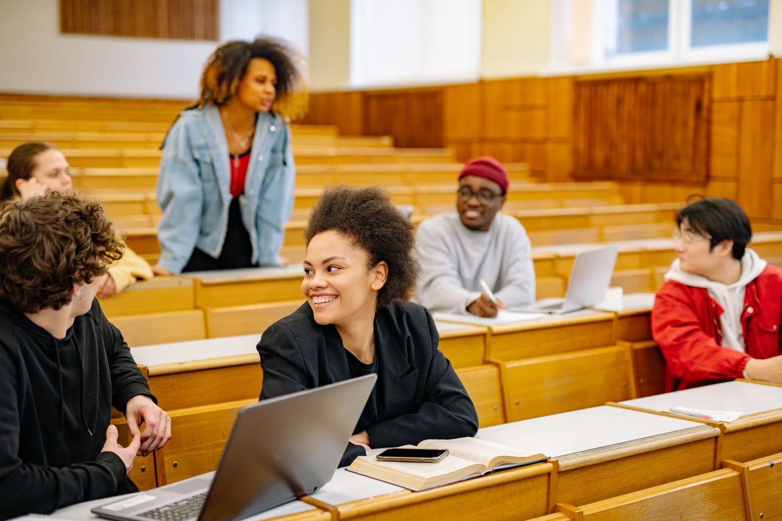 University students in a lecture hall