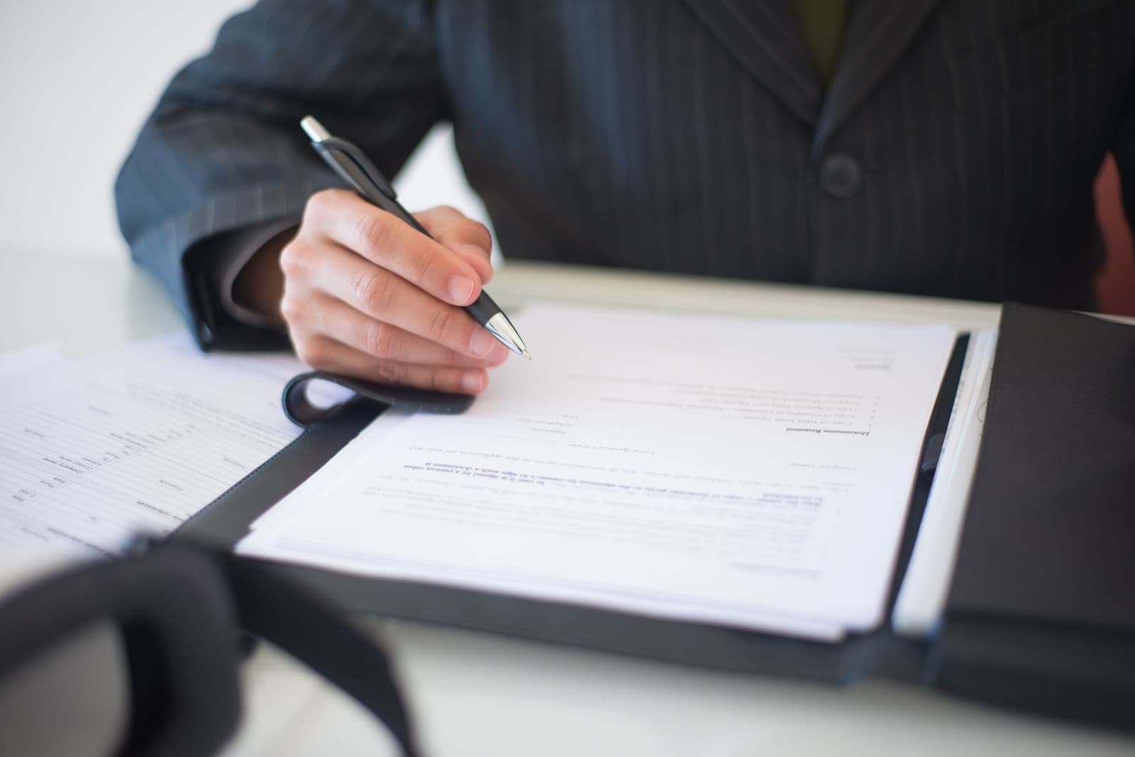 Signing a legal contract